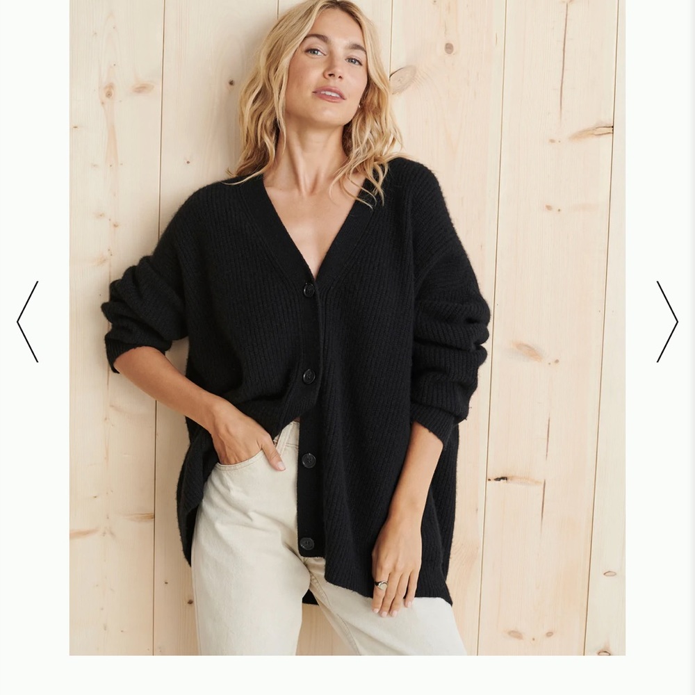 Jenni Kayne cashmere cocoon cardigan black